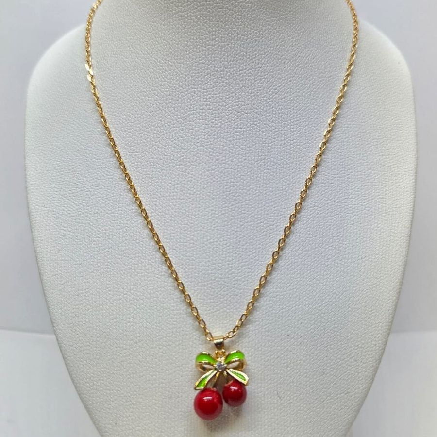 Collar Cereza y Moño