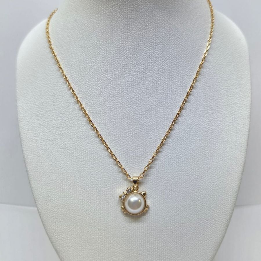 Collar Gatito Perla
