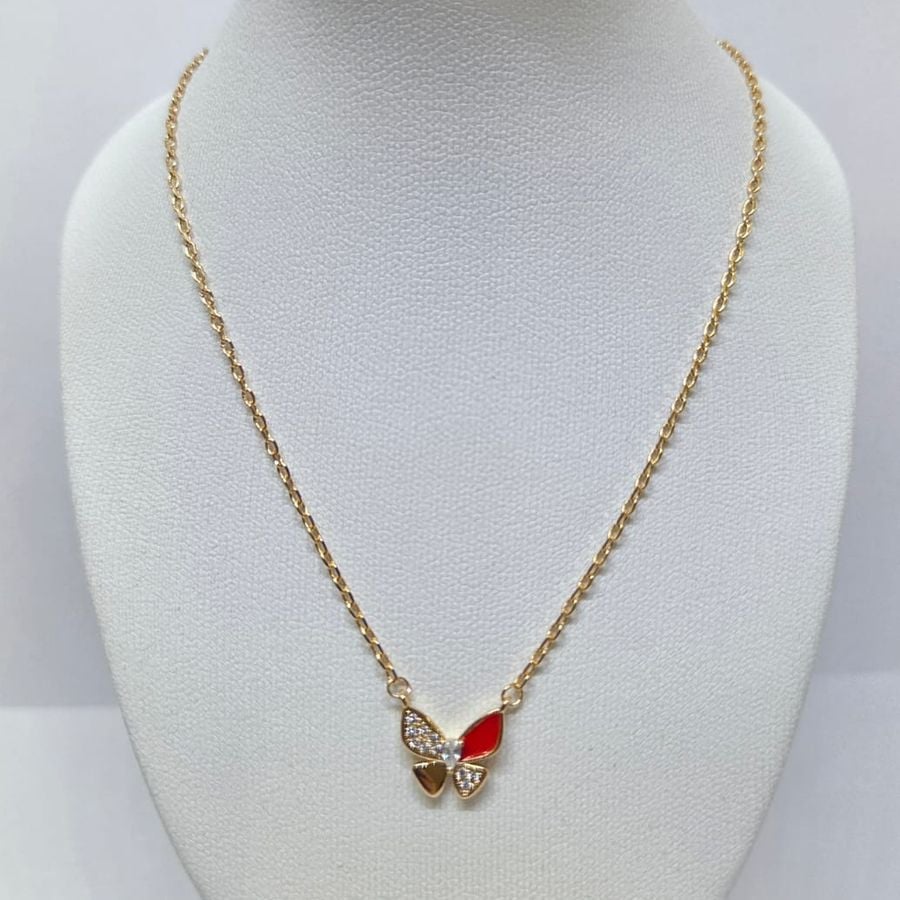 Collar Mariposa Roja