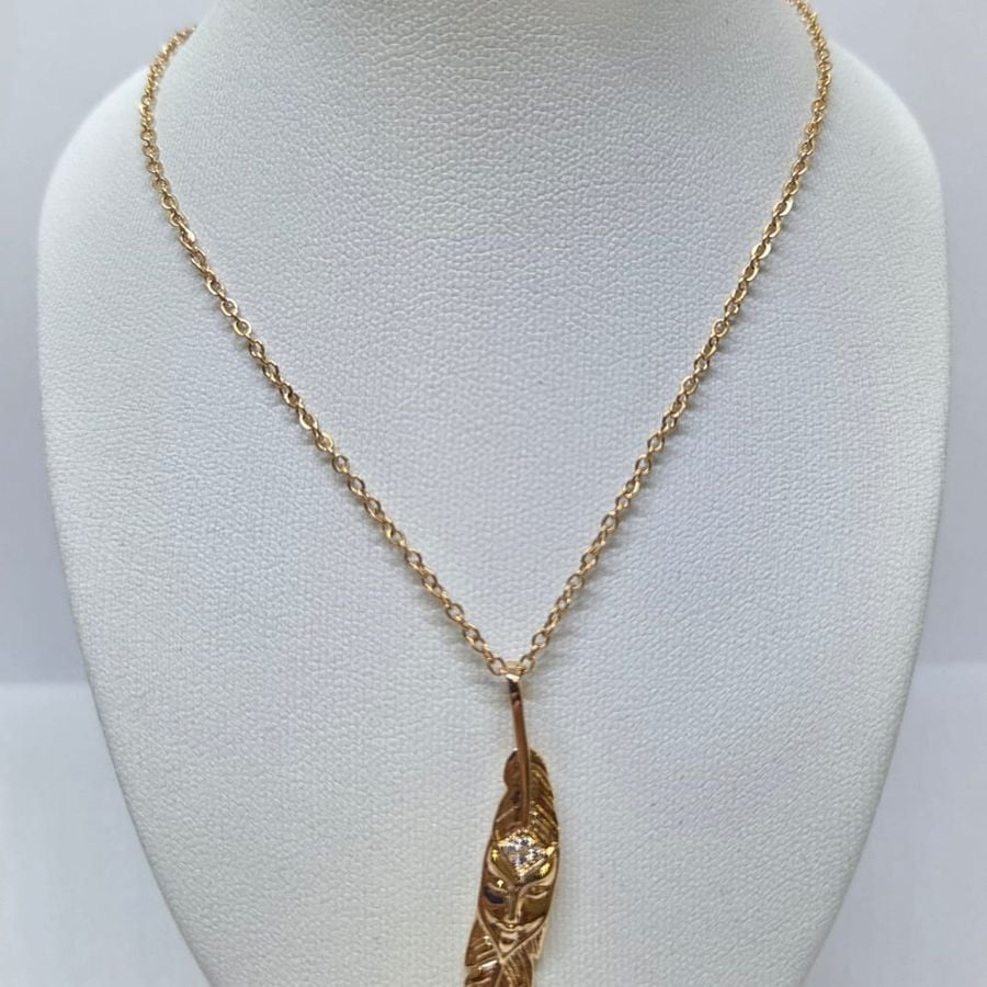 Collar Pluma Brillante